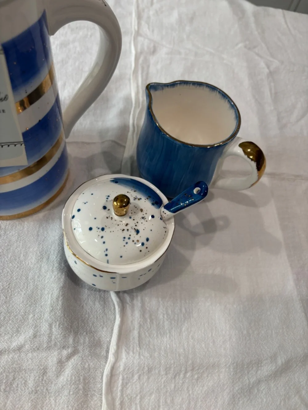 Rare Anthropologie Mimira Coffee Set – French Press, Sugar Bowl & Creamer (2017)